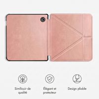imoshion Étui de liseuse portefeuille Pliable Kobo Libra Colour - Rose Doré