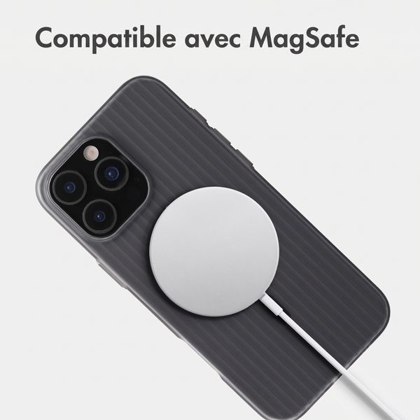 Accezz Coque arrière Lite avec MagSafe | Fluted | Apple iPhone 16 Pro Max - Gris