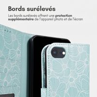 imoshion Étui de télephone portefeuille Design Apple iPhone SE (2022 / 2020) / 8 / 7 / 6(s) - Botanica