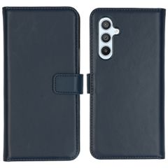 Selencia Étui portefeuille en cuir véritable Samsung Galaxy A54 (5G) - Bleu