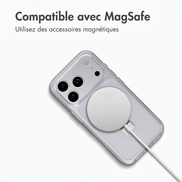 Accezz Coque Ring Stand avec MagSafe Apple iPhone 18 Pro / 17 Pro - Transparent