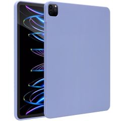 Accezz Coque Liquid Silicone avec porte-stylet Apple iPad Pro 12.9 (2020/2021/2022) - Lila