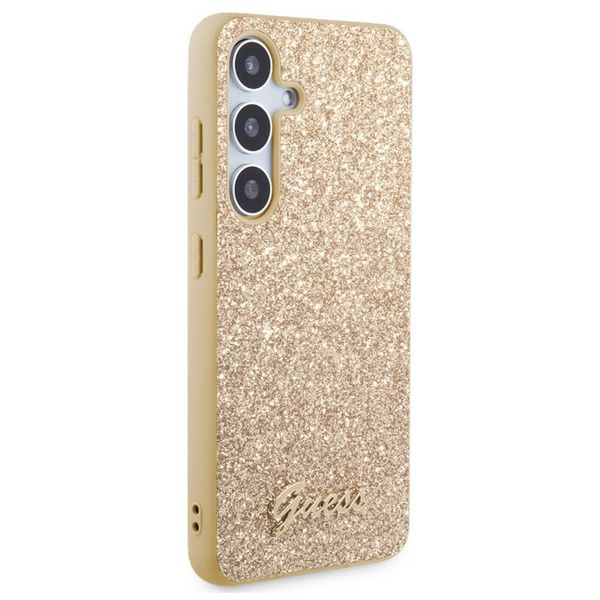 Guess Coque Glitter Flakes Samsung Galaxy S24 - Doré