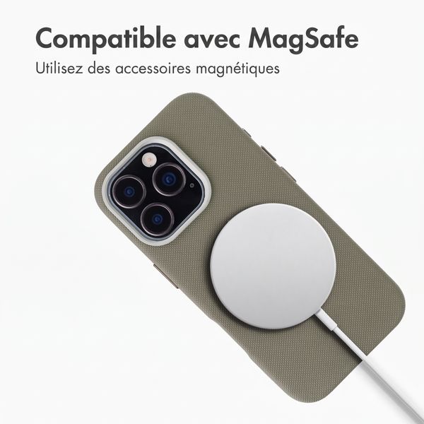Accezz Coque arrière Mesh avec MagSafe Apple iPhone 16 Pro - Gris foncé