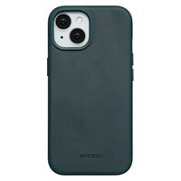 Accezz Coque MagSafe en cuir vintage Apple iPhone 15 - Smokey Green
