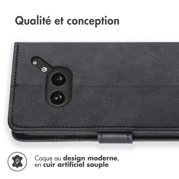 imoshion Étui de télephone portefeuille de luxe Nothing Phone (2a) / (2a) Plus - Noir