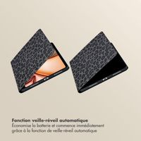 Selencia Coque tablette Sabi avec imprimé léopard Apple iPad Air 11 pouces (2026) M4 / (2025) M3 / (2024) M2 / Air 5 (2022) / Air 4 (2020) - Midnight Black