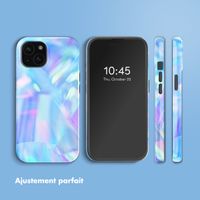Selencia Coque arrière Vivid avec MagSafe Apple iPhone 15 - Holographic Blue Dream