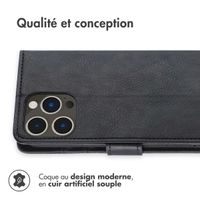 imoshion Étui de télephone portefeuille de luxe Apple iPhone 14 Pro Max - Noir