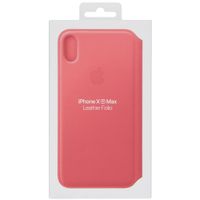 Apple Étui de télephone portefeuille Leather Folio Apple iPhone Xs Max - Peony Pink