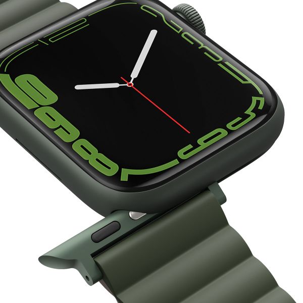 Uniq Bracelet Revix réversible Apple Watch | 44/45/46/49 mm - Pine (Green/Taupe)