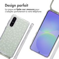 imoshion Coque Design avec cordon Samsung Galaxy A36 - Smoke Green Flowers