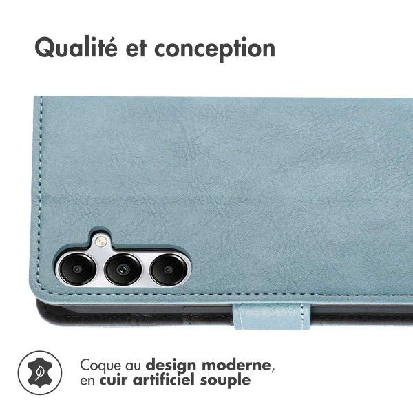 imoshion Étui de télephone portefeuille de luxe Samsung Galaxy A35 - Bleu clair