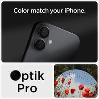 Spigen Optik Pro EZ Fit Lens Protector - Protection d'objectif de caméra (lot de 2) Apple iPhone 17 / 16 / 16 Plus - Black