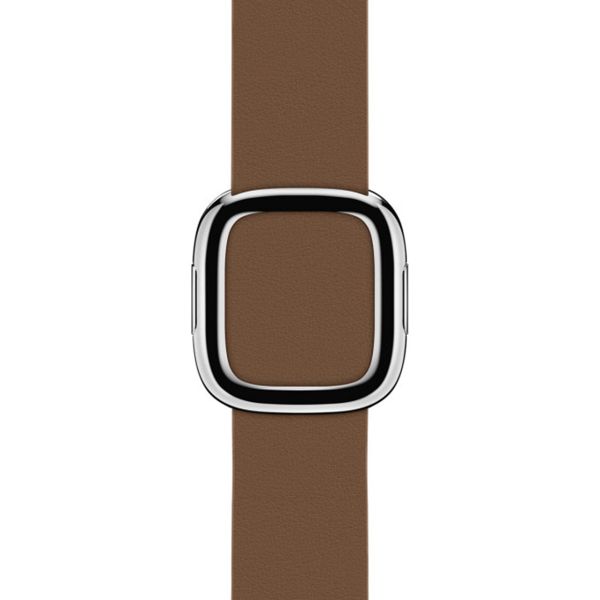 Apple Bracelet Leather Band Modern Buckle Apple Watch | 38/40/41/42 mm - Taille S - Marron