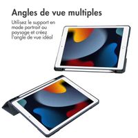 imoshion Coque tablette rigide Trifold Apple iPad 9 (2021) 10.2 pouces / iPad 8 (2020) 10.2 pouces / iPad 7 (2019) 10.2 pouces - Bleu foncé