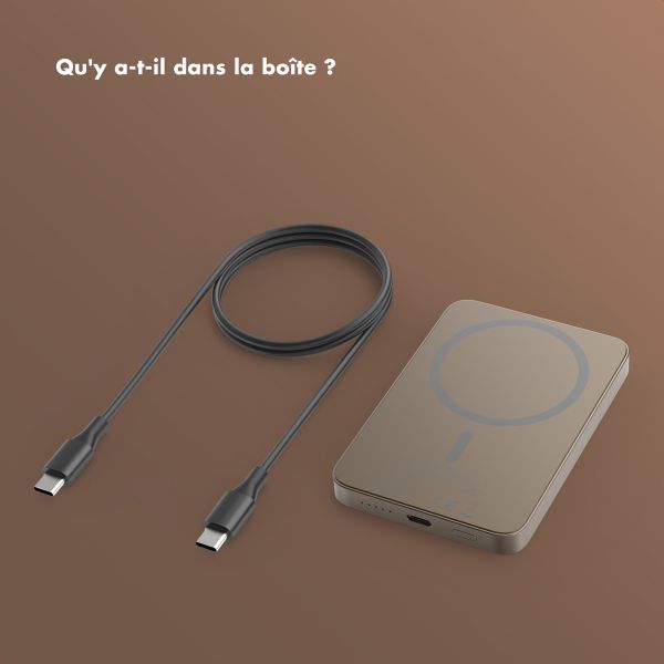 Selencia Powerbank Vivid 5 000 mAh - MagSafe et Qi - Desert Gold / Leopard