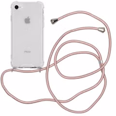 imoshion Coque arrière transparente avec cordon Apple iPhone SE (2022 / 2020) / 8 / 7 - Rose Doré