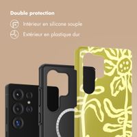 Selencia Coque arrière Vivid avec MagSafe Samsung Galaxy S25 Ultra - Chalky Bloom