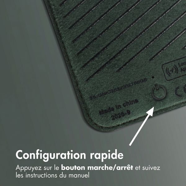 Accezz Porte-cartes en cuir magnétique - Compatible avec Apple Find My - Cedar Green