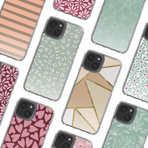imoshion Coque Design Apple iPhone 15 - Smoke Green Flowers
