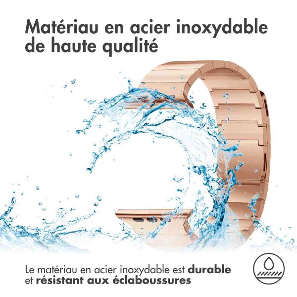 Selencia Bracelet magnétique en acier Apple Watch | 44/45/46/49 mm - Rose Doré