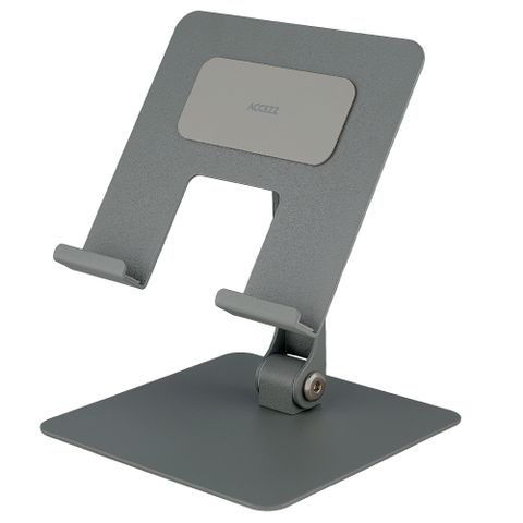 Accezz Support de tablette pliable pour bureau - Support pour tablette / ordinateur portable 13 pouces - Argent