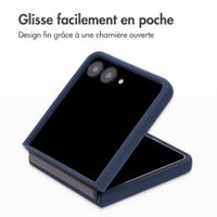 Accezz Coque Liquid Silicone Samsung Galaxy Z Flip 8 - Bleu foncé