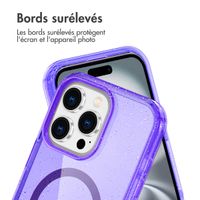 imoshion Coque Pailletée avec MagSafe Apple iPhone 16 Pro Max - Paillettes Violet