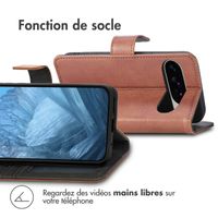 imoshion Étui de télephone portefeuille de luxe Google Pixel 10 Pro XL - Marron