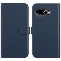 Selencia Étui portefeuille en cuir véritable Google Pixel 9A - Bleu