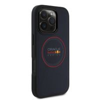Red Bull Racing Coque en cuir PU maillé MagSafe Apple iPhone 16 Pro Max - Navy