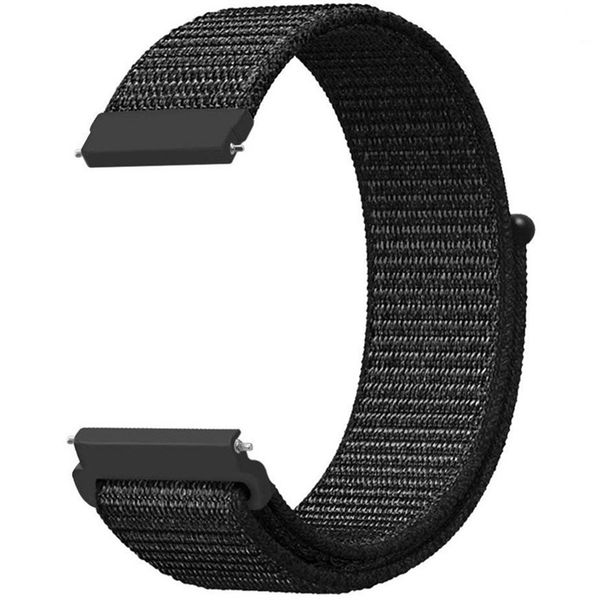 imoshion Bracelet en nylon Samsung Galaxy Watch 4 / 5 / 6 / 7 / FE (20 mm) - Noir