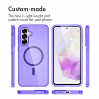 imoshion Coque Pailletée avec MagSafe Samsung Galaxy A56 - Paillettes Violet