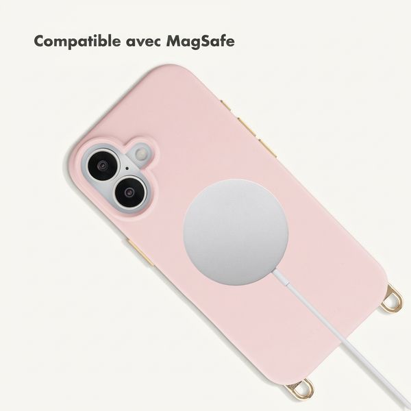 Selencia Coque arrière Rivièra avec MagSafe avec crochets amovibles Apple iPhone 16 - Sorbet Pink