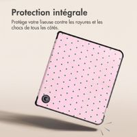 imoshion Étui de liseuse portefeuille design Pliable Kobo Libra Colour - Happy Dots