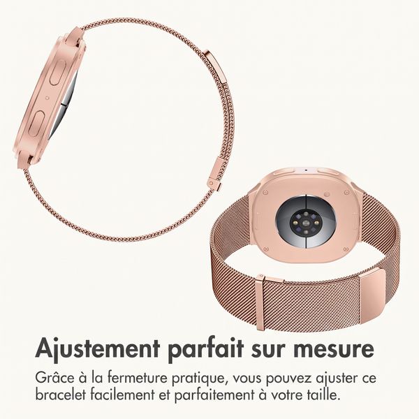 imoshion Bracelet magnétique milanais Samsung Galaxy Watch 9 (40/44mm) / Watch 8 (40/44mm) / Classic (46mm) - Rose Gold