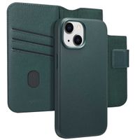 Accezz Étui de télephone portefeuille en cuir 2-en-1 avec MagSafe Apple iPhone 15 - Cedar Green