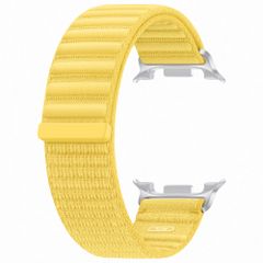 Samsung Bracelet en tissu original Samsung Galaxy Watch 9 (40/44mm) / Watch 8 (40/44mm) / Classic (46mm) - Taille S/M - Jaune