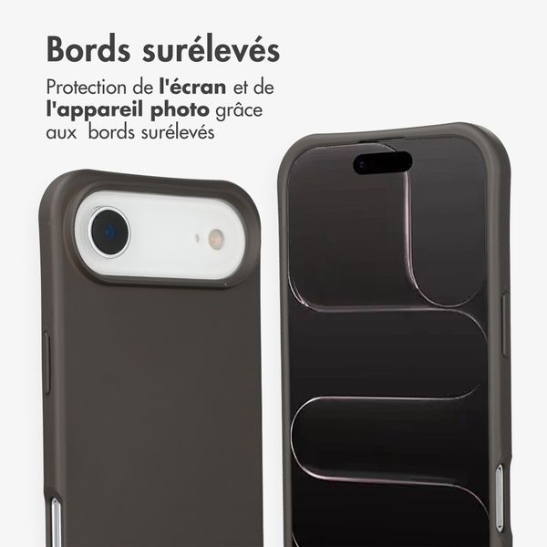 imoshion Coque arrière Color avec cordon amovible et MagSafe Apple iPhone Air - Black Coffee