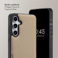 Selencia Coque de télephone Nova avec cordon et porte-cartes Samsung Galaxy S24 FE - Beige