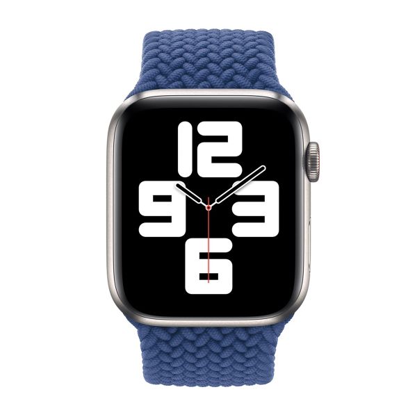 Apple Bracelet Solo tressé Apple Watch | 44/45/46/49 mm - Taille 7 - Atlantic Blue
