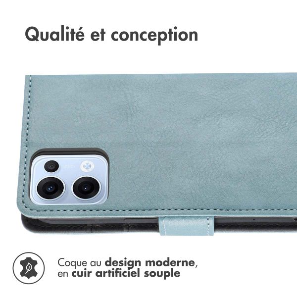 imoshion Étui de télephone portefeuille de luxe Oppo Reno 13 - Bleu clair