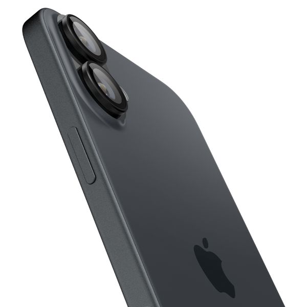 Spigen Optik Pro EZ Fit Lens Protector - Protection d'objectif de caméra (lot de 2) Apple iPhone 17 / 16 / 16 Plus - Black
