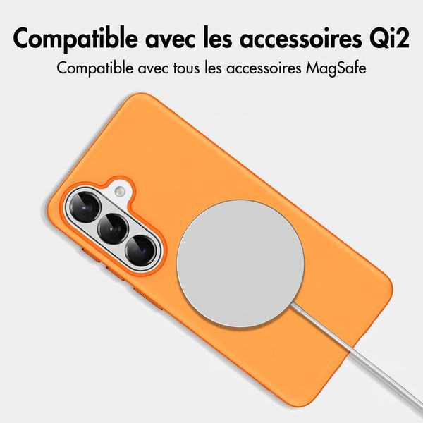 imoshion Coque arrière Color avec Thin MagSafe Ring Samsung Galaxy S26 - Orange
