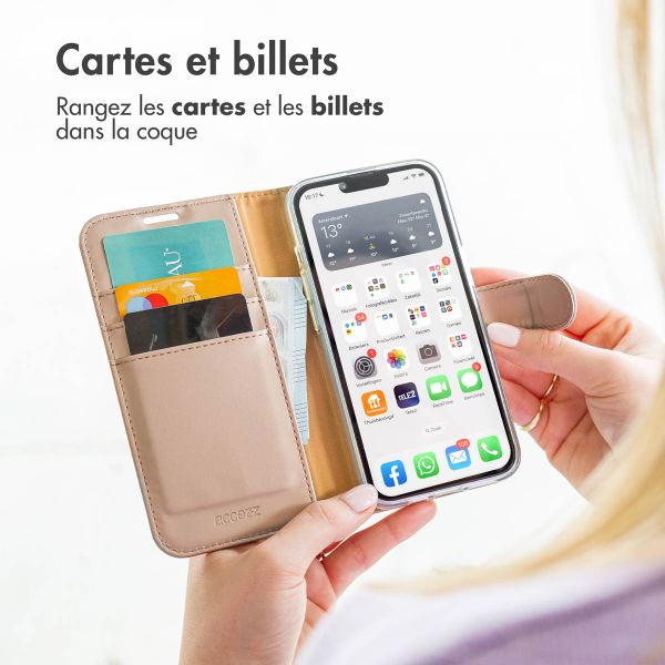 Accezz Étui de télephone Wallet Samsung Galaxy S21 Plus - Doré
