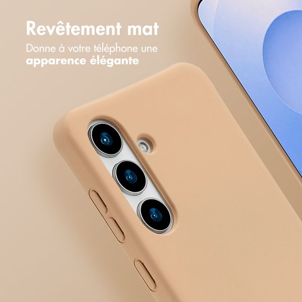 imoshion Coque arrière Color avec cordon amovible et MagSafe Samsung Galaxy S25 / S24 - Beige