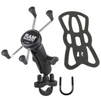 RAM Mounts Support de téléphone X-Grip® U-Bolt pour vélo / scooter / moto - Universel - Grand - Noir