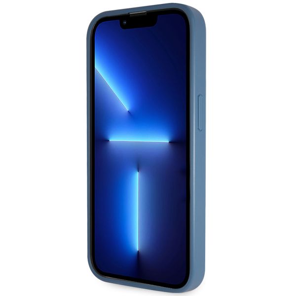 Guess Coque 4G Logo Triangle Strass Apple iPhone 15 Pro - Bleu