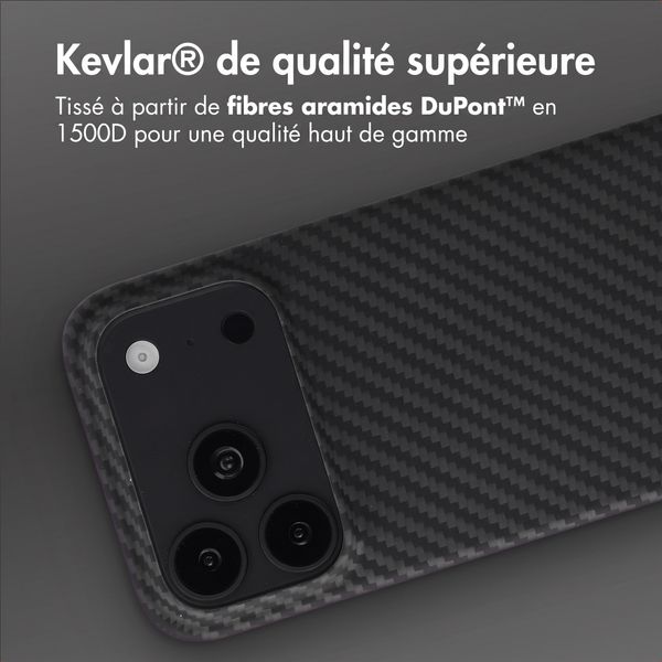 Accezz Coque Kevlar® MagSafe Apple iPhone 18 Pro Max / 17 Pro Max - Noir